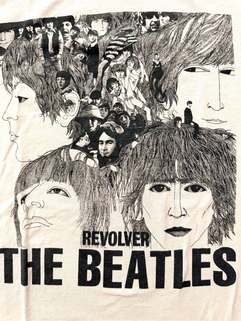 The Beatles Revolver Graphic Kids Tee - White/Black